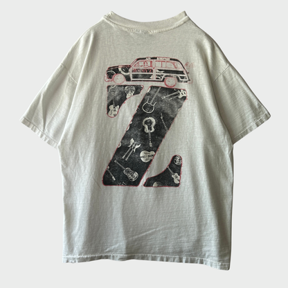 80's Jimmy's ウッディワゴン＆ギター プリントTシャツ 白(XL)/B3052T-SO