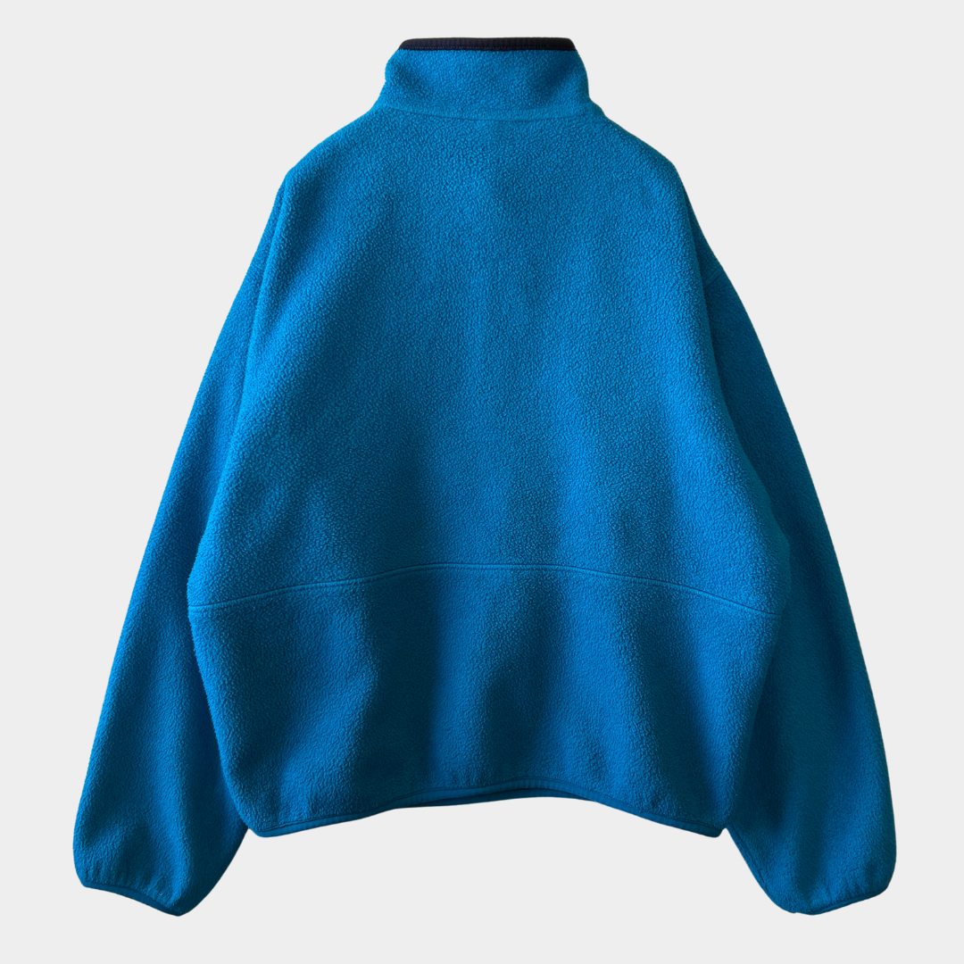 90's Patagonia パタゴニア ハーフジップフリースプルオーバー ターコイズブルー USA製(M)/A9846F-SO