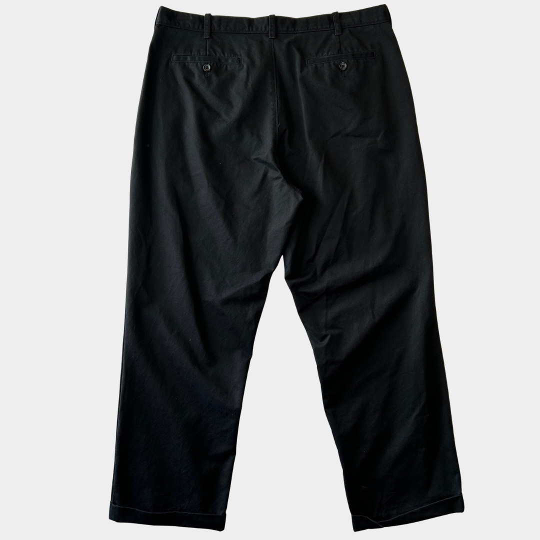 00's J.CREW Essential Chino コットンチノパン ブラック(W38)/C1177P-SO