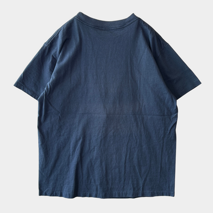 90's Savvy LAKE ONTARIO オンタリオ湖プリントTシャツ トラウト サーモン 紺(L)/A7386T-SO