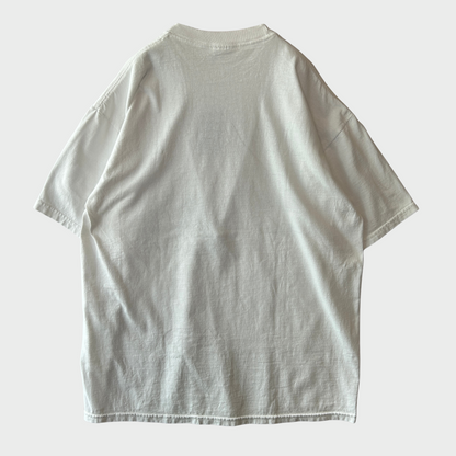 00's Jerzees "WAITING... for the perfect man" 骸骨 メッセージTシャツ 白 (L)/B2806T-SO