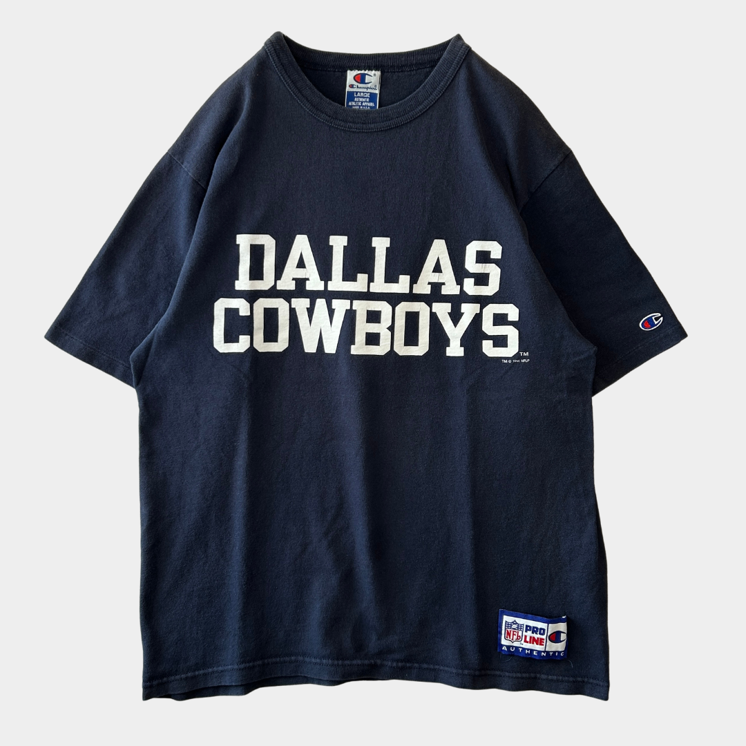 90's Champion チャンピオン DALLAS COWBOYS NFL Tシャツ　ネイビー(L)/C0961T-SO