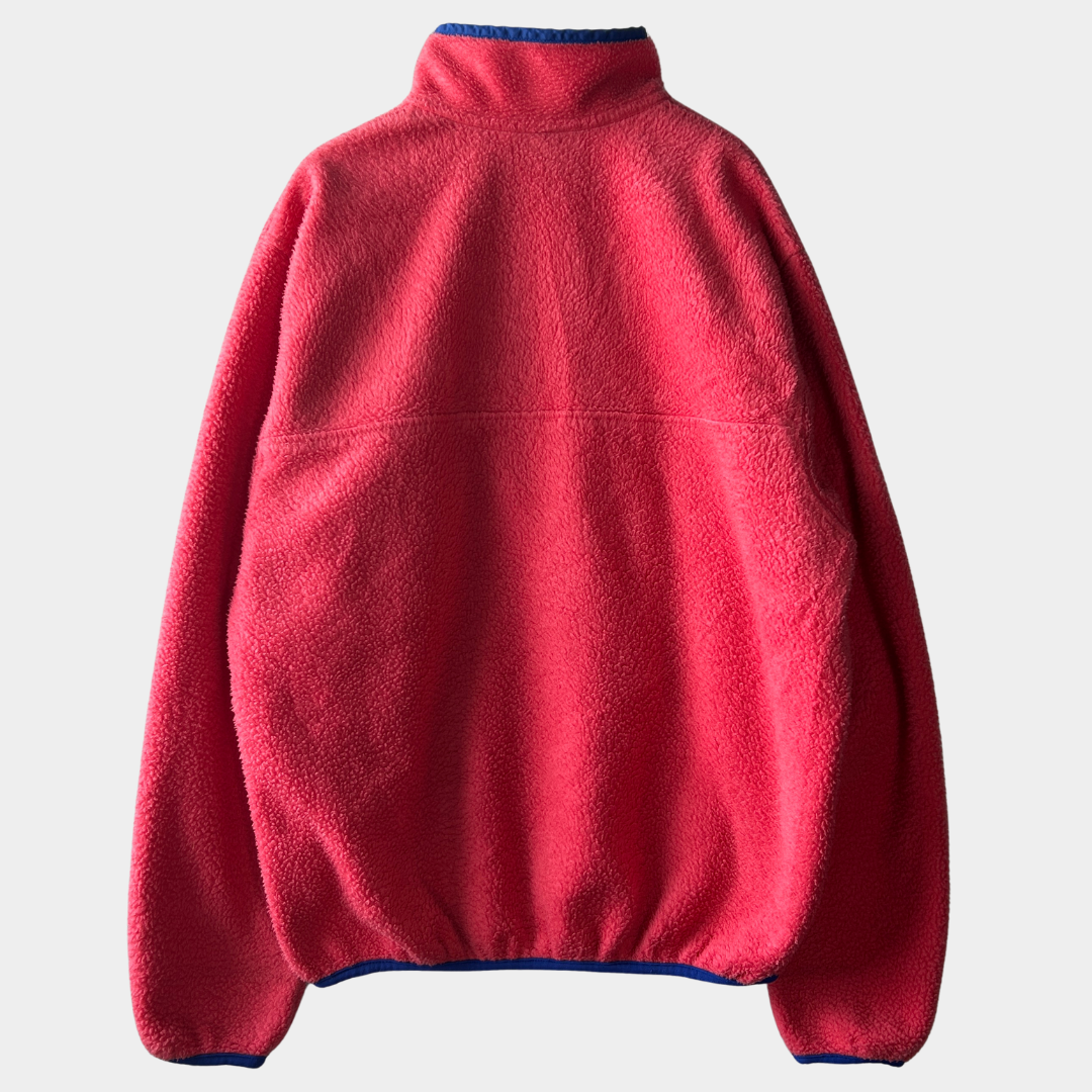 80's Patagonia パタゴニア スナップT フリース プルオーバー 初期型 ピンク ブルー (M)/C0102F-SO