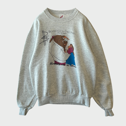 90's JERZEES 美女と野獣 ディズニー スウェット アッシュグレー (M) /B3047S-SO