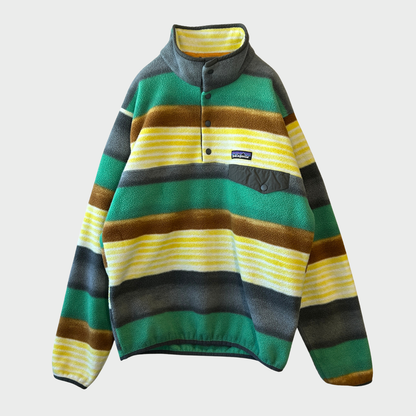 Patagonia パタゴニア スナップT マルチカラー フリース グリーンイエロー (S) /A9855F-SO