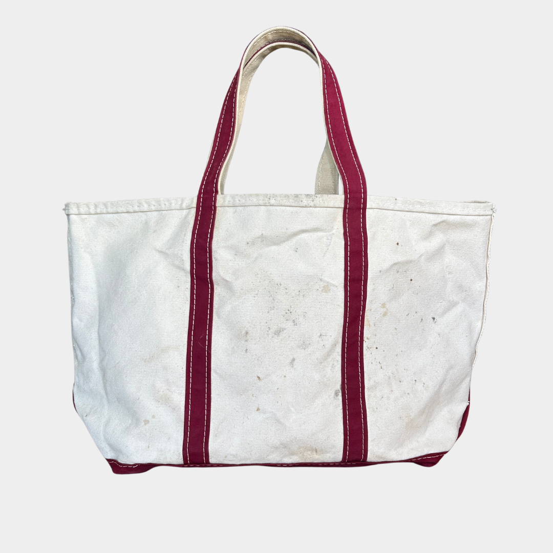 90's L.L.Bean Boat&Tote キャンバストートバッグ バーガンディー /A9306AC-SO