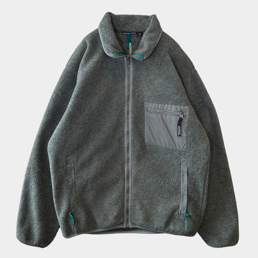 90's Patagonia パタゴニア シンチラジャケット フリース USA製 グレー(M)/A5179O-SO