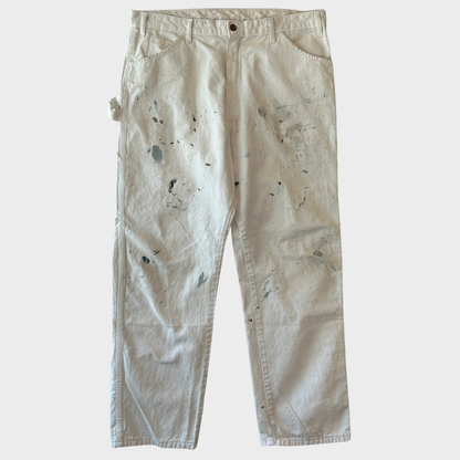 00's Dickies ディッキーズ Sherwin Williams 企業ロゴ ペインター ワークパンツ 白 (38×32)/B3943P-SO