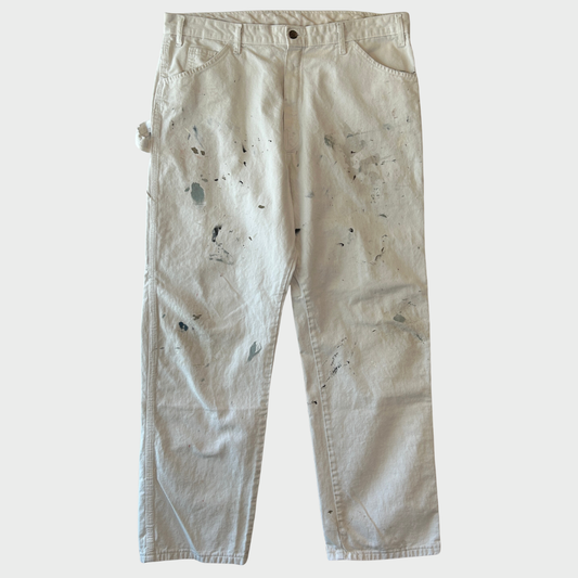 00's Dickies ディッキーズ Sherwin Williams 企業ロゴ ペインター ワークパンツ 白 (38×32)/B3943P-SO