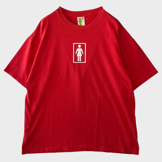 mid90's GIRL SKATEBOARDS ガールスケートボード OG Tee OGロゴTシャツ 赤 (XL)/B3543T-SO