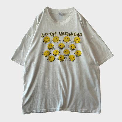90's Hanes ヘインズ スマイリーフェイス プリントTシャツ 白 XL B3477T-SO
