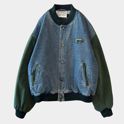 90's MAD MAGAZINE DCコミック アルフレッド・E・ニューマン デニムスタジャン (XL)/C0111J-SO