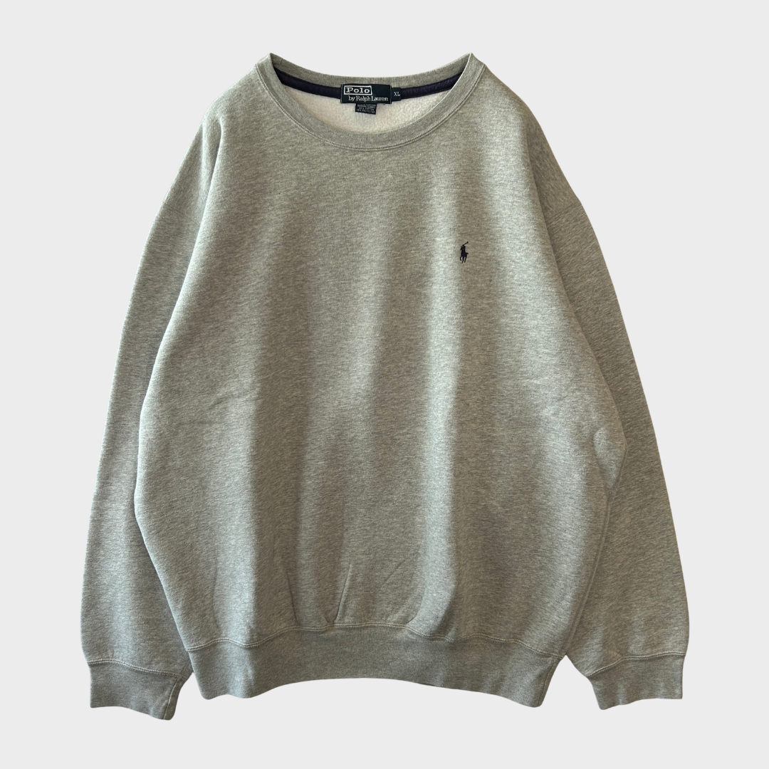 00's Ralph Lauren ラルフローレン 無地スウェット グレー (XL)/B1334S-SO