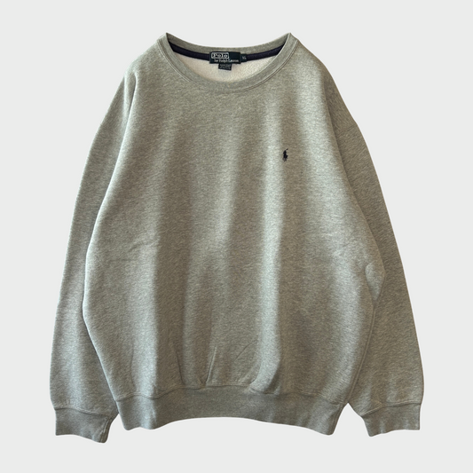 00's Ralph Lauren ラルフローレン 無地スウェット グレー (XL)/B1334S-SO