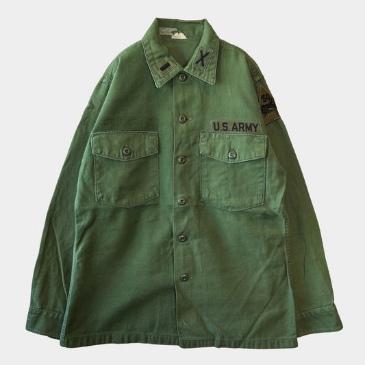 60's U.S.ARMY ユーティリティーシャツ OG107 (15 1/2)/A7740SH-SO
