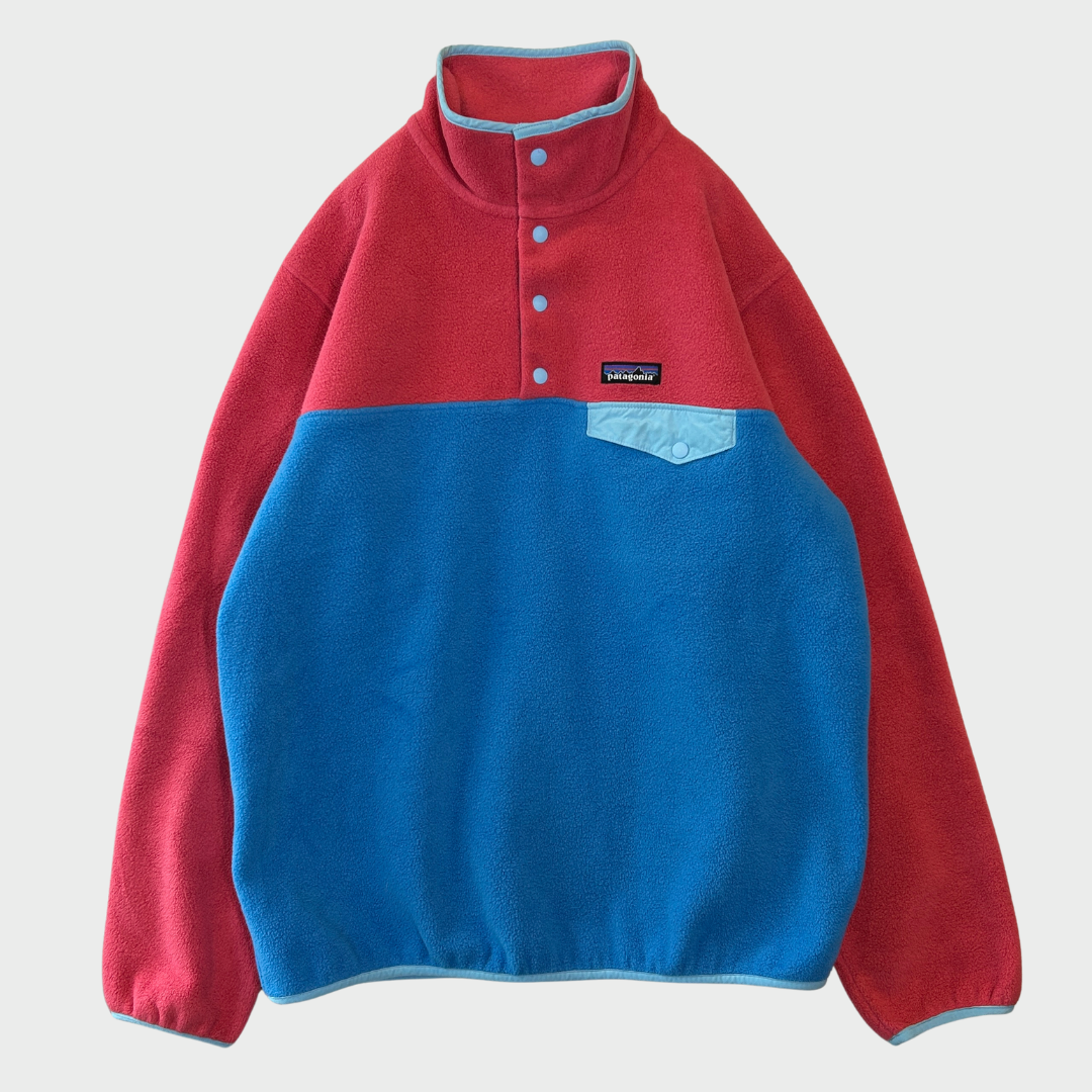 00's Patagonia シンチラスナップT フリースプルオーバー ローズ / シアン (L)/B3162F-SO