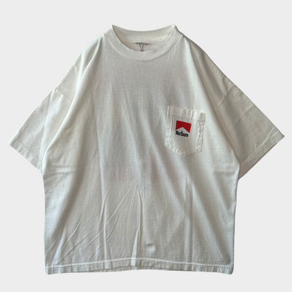 90's AMERICAN BORN Malboro バックプリントTシャツ 企業T 白(XL)/A6440T-SO
