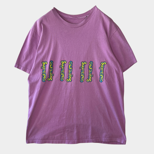 2018SS Supreme Gonz Logo Tee リピートロゴTシャツ 薄紫 (サイズ不明)/B502T-SO