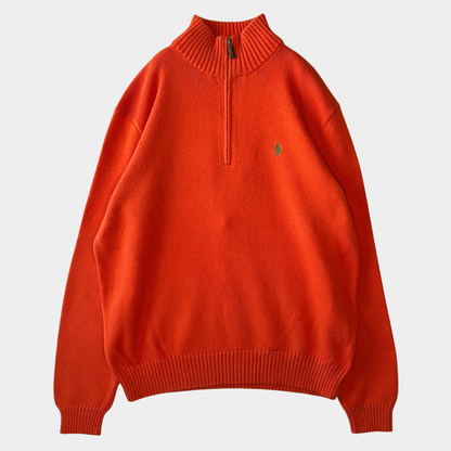 00's Polo by Ralph Lauren ラルフローレン ハーフジップニット オレン (L)/B3109K-SO