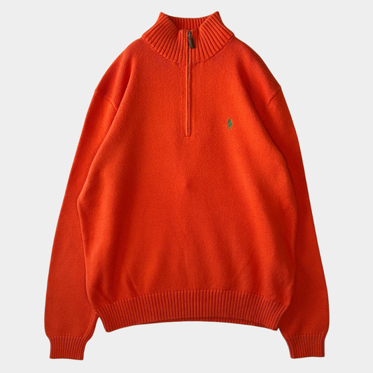 00's Polo by Ralph Lauren ラルフローレン ハーフジップニット オレン (L)/B3109K-SO