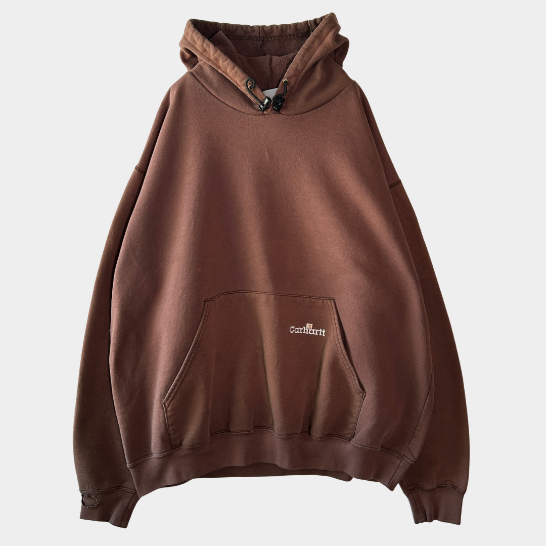 00's Carhartt カーハート スウェットフーディ 茶 (2XL)/A8377H-SO