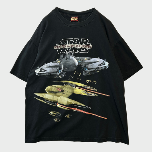 90's STAR WARS TRADE FEDERATION DROID FIGHTERS ムービーTシャツ ブラック (L) /C0388T-SO