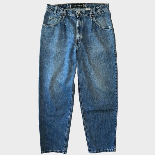 90's Levi's Silber Tab Buggy Pleated デニムパンツ 青 (36×32)/A7350P-SO