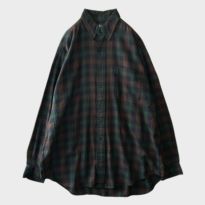 00's Ralph Lauren ラルフローレン チェックシャツ BLAKE 茶・緑 (L) /B2989SH-SO