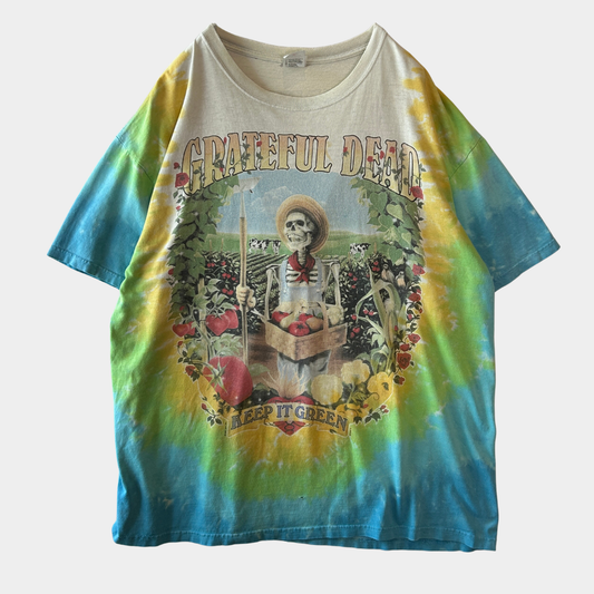 90's Grateful Dead グレイトフル・デッド KEEP IT GREEN タイダイTシャツ anvil (XL)/A6513T-SO