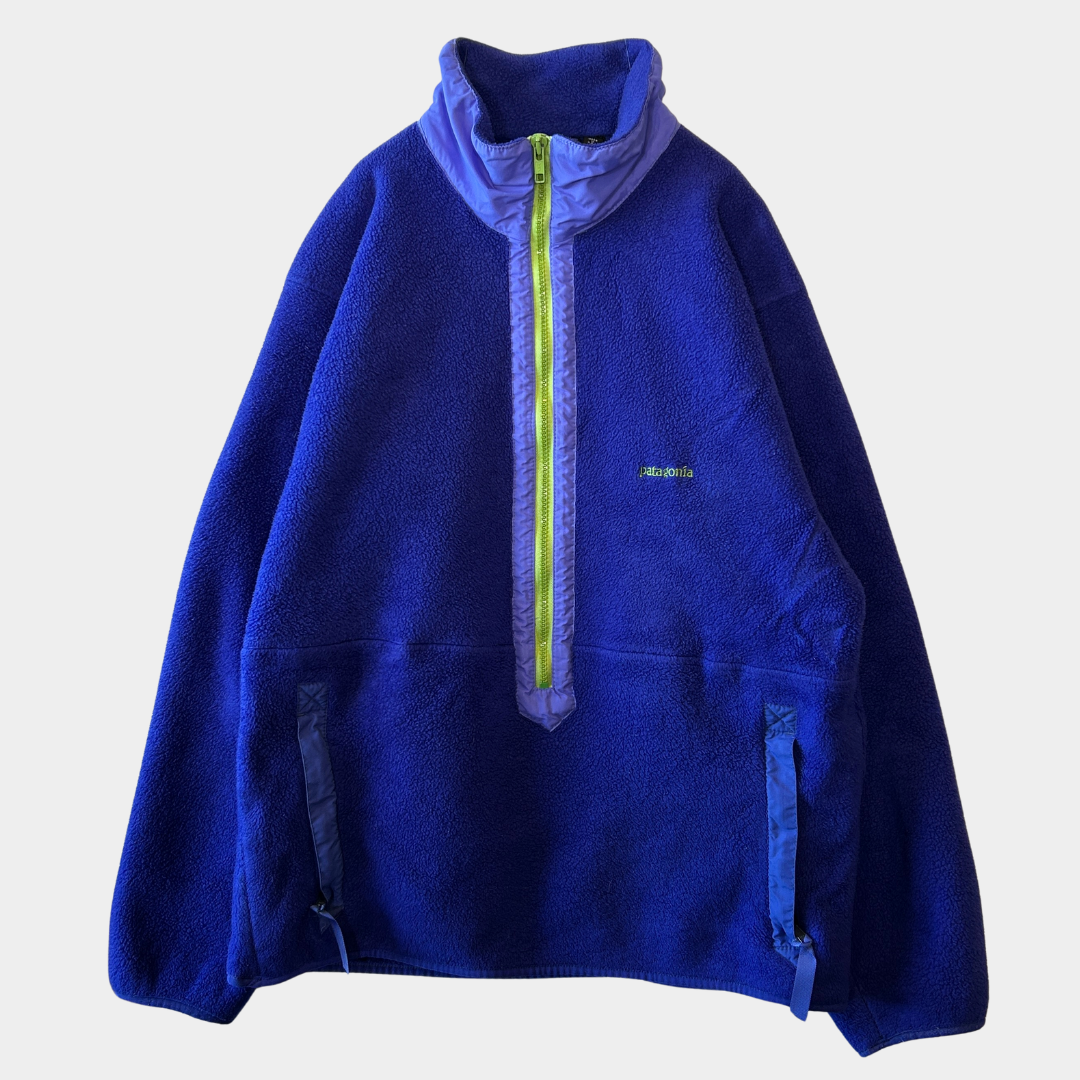 80~90's Patagonia パタゴニア ジップフリースプルオーバー USA製(L)/A9289F-SO