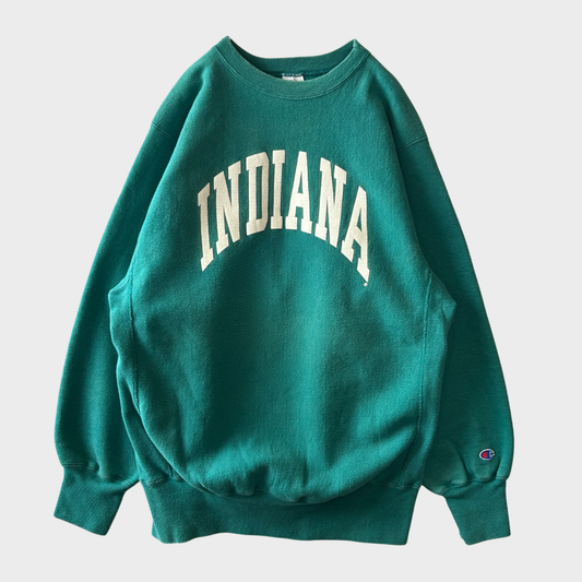 90's Champion Reverse weave リバースウィーブ "INDIANA" カレッジスウェット グリーン (XL)/C0660S-SO