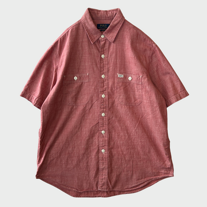 00's Polo Ralph Lauren ショートスリーブシャツ 赤 (L)/A7468S-SO