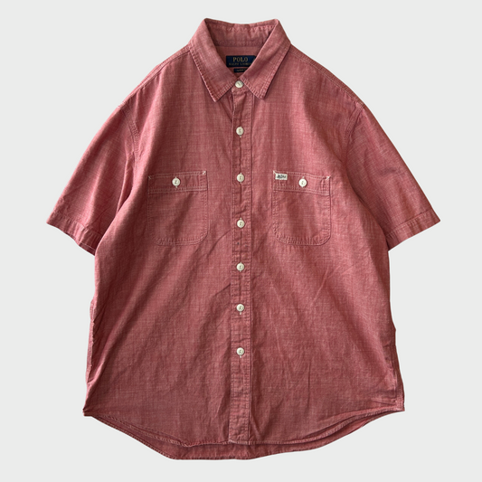 00's Polo Ralph Lauren ショートスリーブシャツ 赤 (L)/A7468S-SO