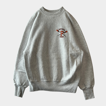 90's Rugged Sweat Princeton Crew プリンストン カレッジスウェット リバースウィーブタイプ グレー(L)/C1669S-SO