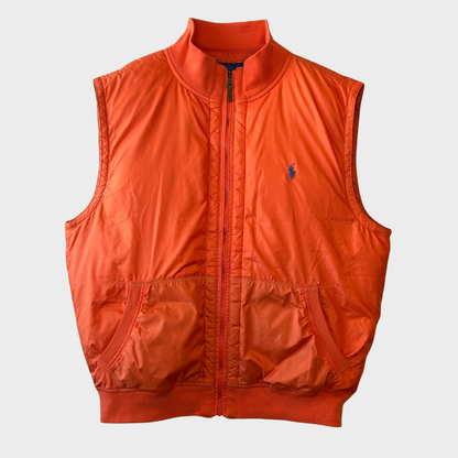 00's Ralph Lauren ラルフローレン ダウンベスト オレンジ (XL) /C0023V-SO
