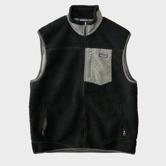 00's Patagonia retro x vest パタゴニア レトロ X ベスト フリース ブラック (XL)/B3142V-SO