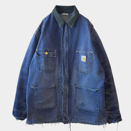 80's Carhartt カーハート 100周年 チョアコート カバーオール ネイビー/A9346J-SO