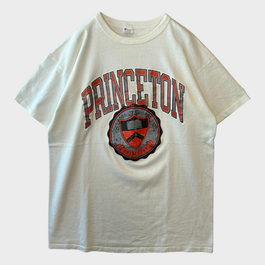 80's champion PRINCETON プリンストン大学 カレッジTシャツ 白 (XL)/A3993T-SO