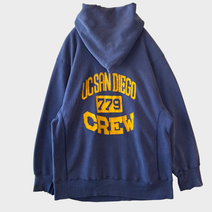 80's Champion リバースウィーブ UC SANDIEGO CREW バックプリント スウェットフーディー 襤褸(XL)/