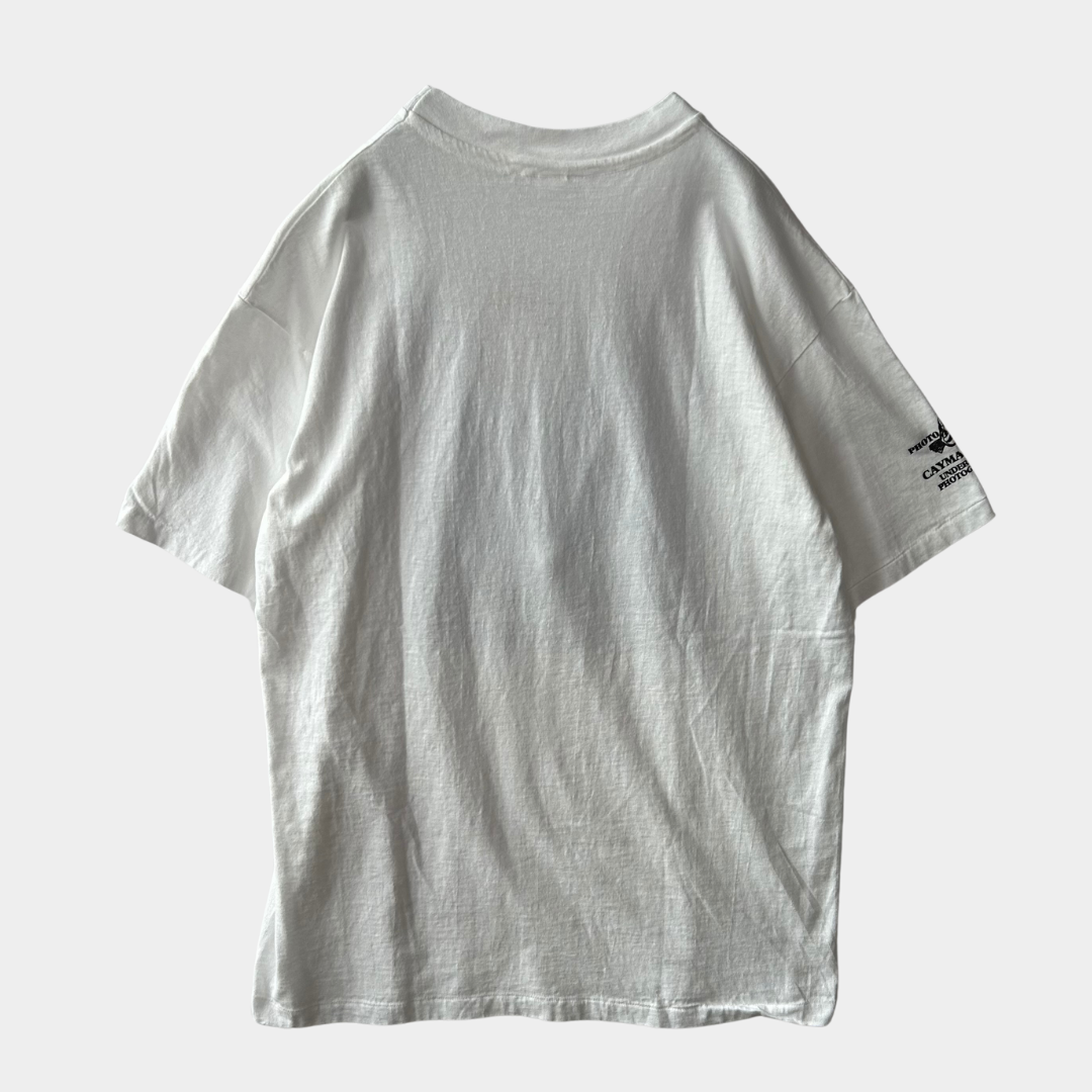 90's Hanes The Earth アートTシャツ 白(XL)/B2111T-SO