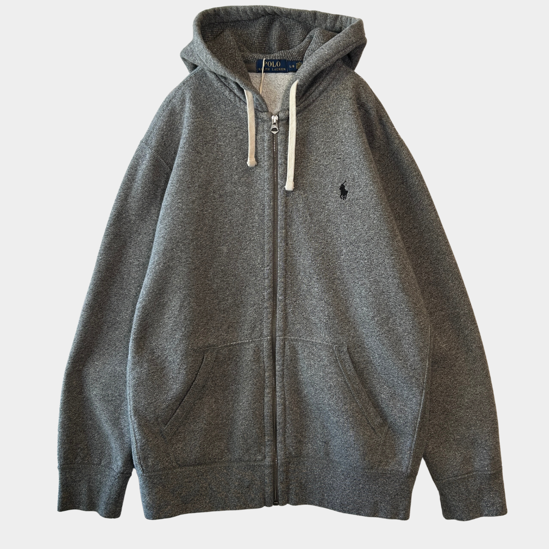 POLO Ralph Lauren ラルフローレン ジップフーディー スウェットパーカー グレー(L)/C1596S-SO