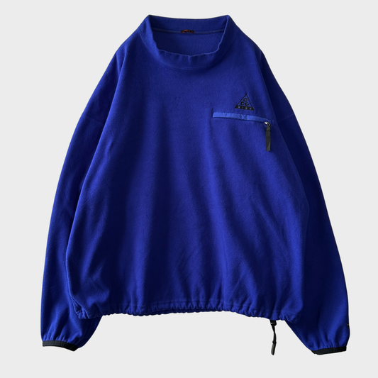 90's NIKE ACG ナイキ プルオーバー モックネック フリース 紫 (M~L) /B1453F-SO