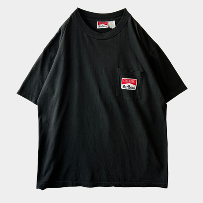 90's Marlboro Unlimited マルボロ トレインTシャツ 企業Tシャツ タバコ 黒(One Size)/C0990T-SO