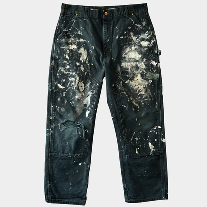Carhartt カーハート ダブルニーワークパンツ ペンキ USA製 Loose Fit ブラック(36×30)/C0930P-SO