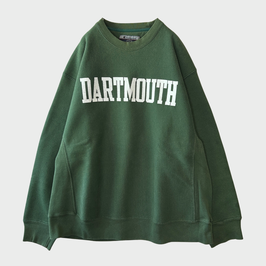 00's Champion Reverse weave リバースウィーブ "DARTMOUTH" カレッジスウェット 緑 (L)/B3515S-SO