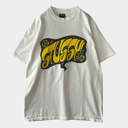 00's Stussy ステューシー × Peter Bagge コラボTシャツ 白 (M)/B2335T-SO