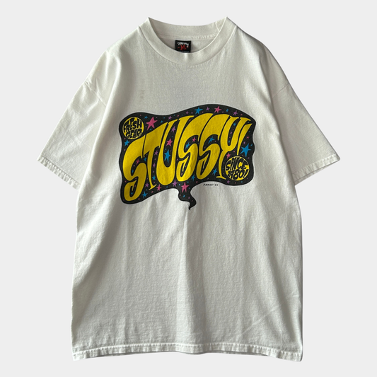 00's Stussy ステューシー × Peter Bagge コラボTシャツ 白 (M)/B2335T-SO