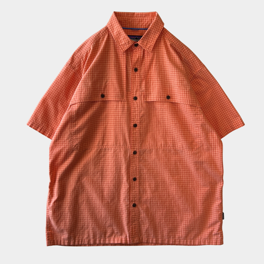 Patagonia パタゴニア Island Hopper II Shirt 半袖チェックシャツ (XL)/C1319SH-SO