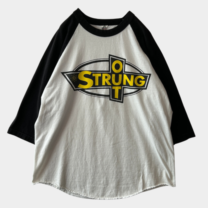 00's Strung Out ストラングアウト バンドTシャツ ラグラン FAT Wreck Chords 白黒(XL)/C0970T-SO