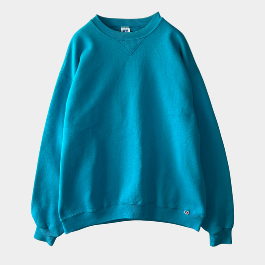 90's Russell Athletic ラッセル プレーンスウェット 水色 (XL)/C0409S-SO